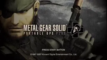 Metal Gear Solid - Portable Ops Plus (EU) screen shot title